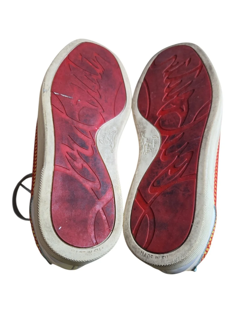 Christian Louboutin Spiked Multicolor Sneakers